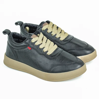 Luxury Leather Sneakers Xperia | Black | XBL-02 secondary