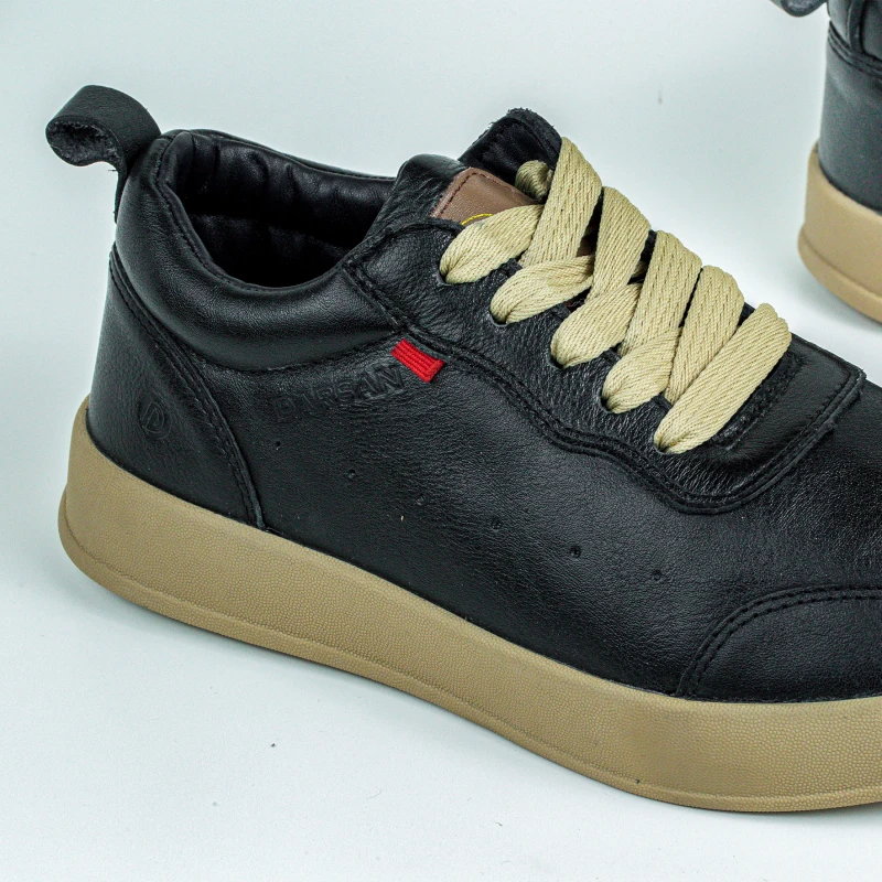 Luxury Leather Sneakers Xperia | Black | XBL-02