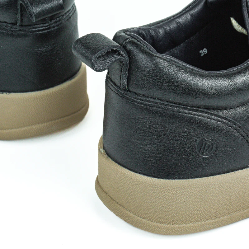 Luxury Leather Sneakers Xperia | Black | XBL-02