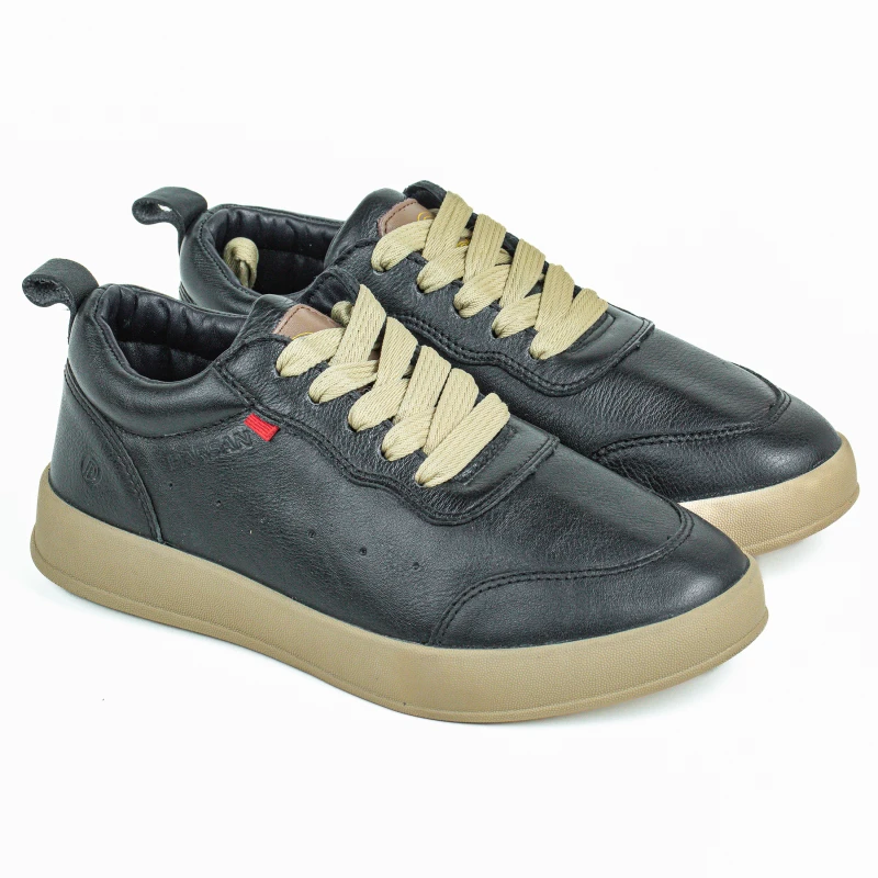 Luxury Leather Sneakers Xperia | Black | XBL-02