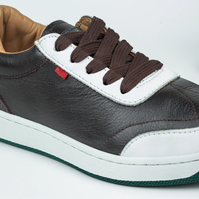 Luxury Leather Sneakers Xperia | Dark Brown | XBR-03