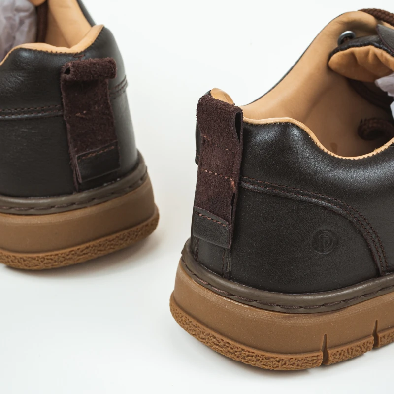 Luxury Leather Sneakers Ladam | Dark Brown | LBR-01