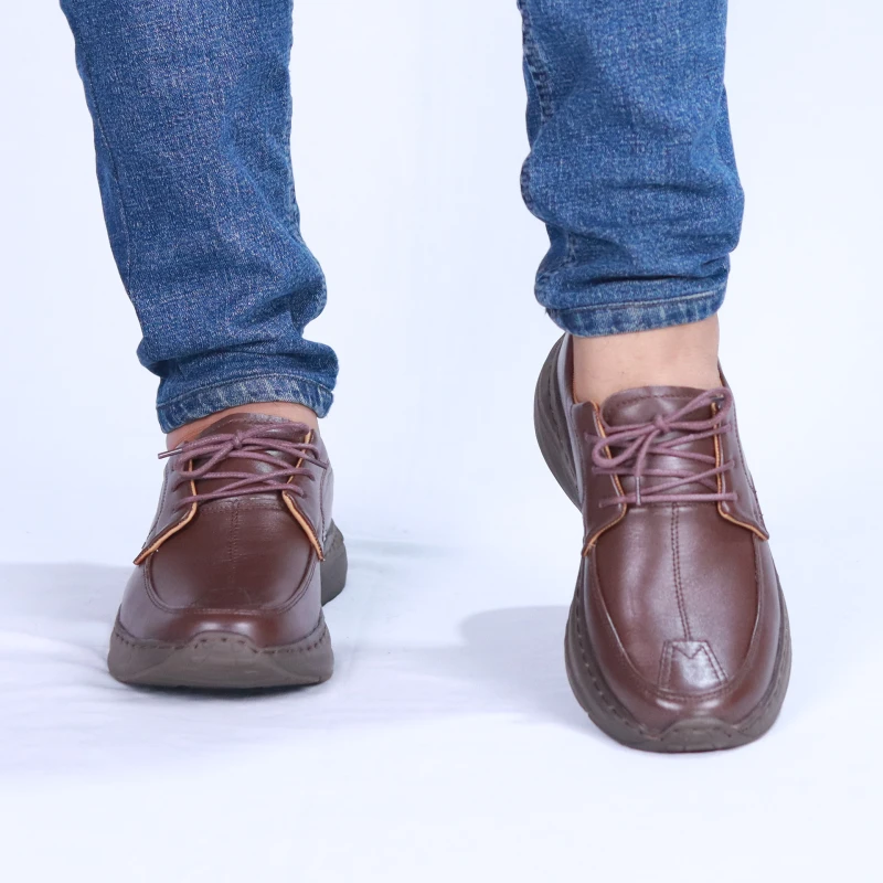 Derby Leather Sneakers | Chocolate | DBR-05