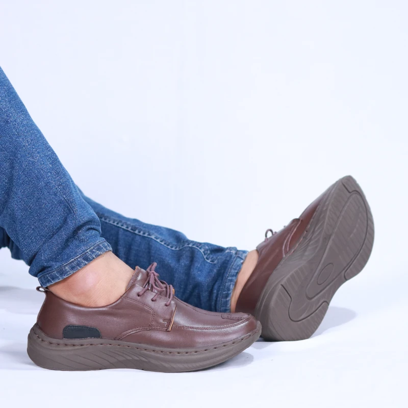 Derby Leather Sneakers | Chocolate | DBR-05