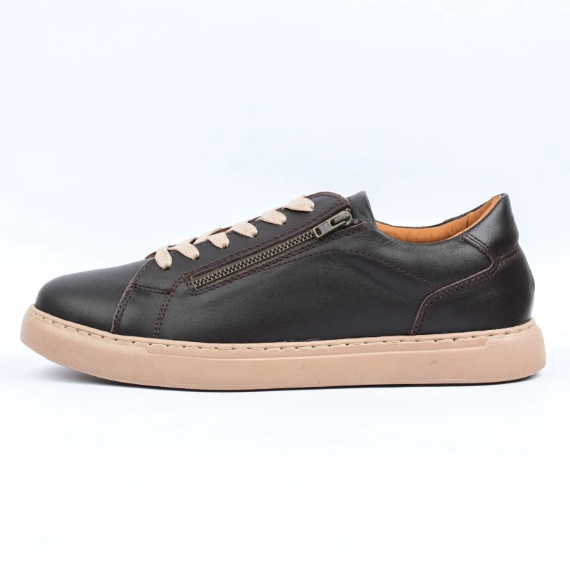 New Nappa Lite Leather Sneakers| Dark Brown| NBR-06N