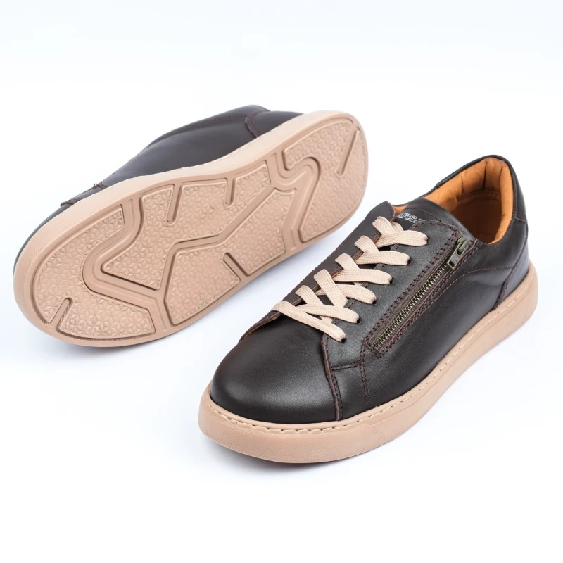New Nappa Lite Leather Sneakers| Dark Brown| NBR-06N