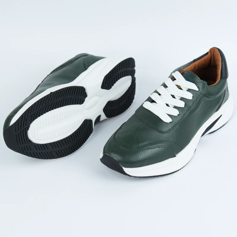 NOVA Leather Sports Sneaker|Olive| NLV-07