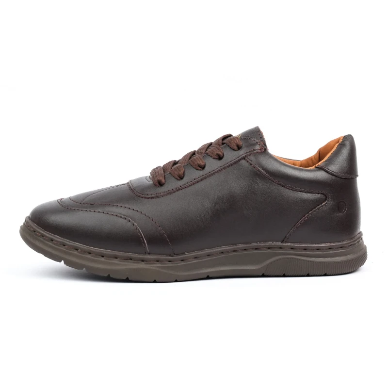 Xperia Lite Leather Sneakers | Brown | XBR-03L