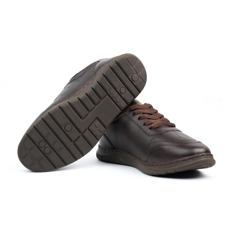 Xperia Lite Leather Sneakers | Brown | XBR-03L
